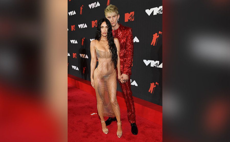 Megan Fox and Machine Gun Kelly attend the 2021 MTV Video Music Awards. 
