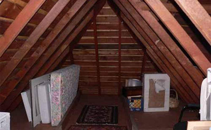 A dated picture of the attic.