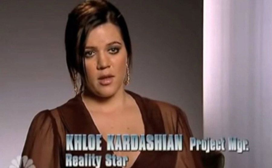 Khloe in a still from The Celebrity Apprentice 2. 