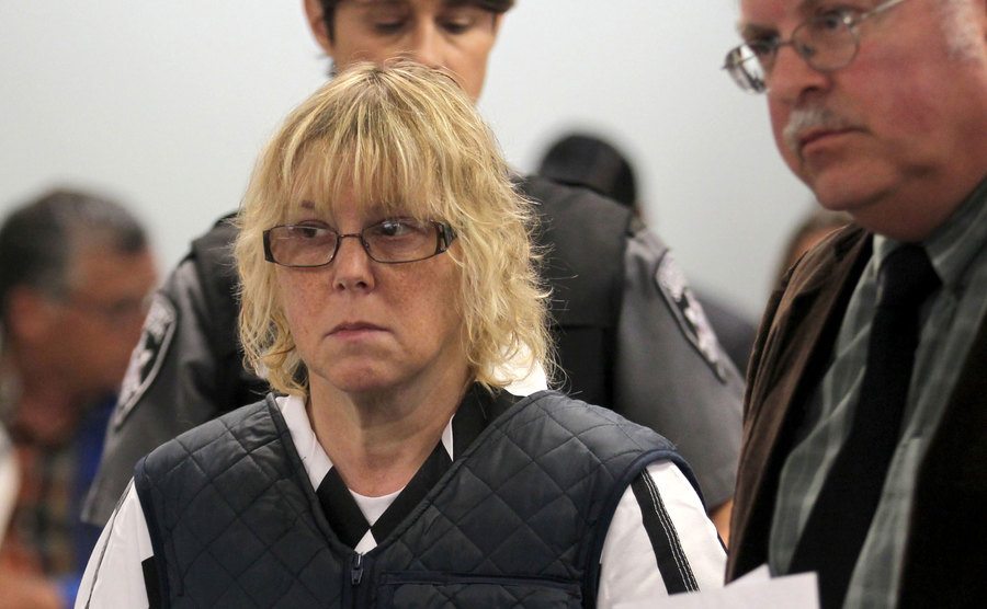 An image of Joyce Mitchell in court.