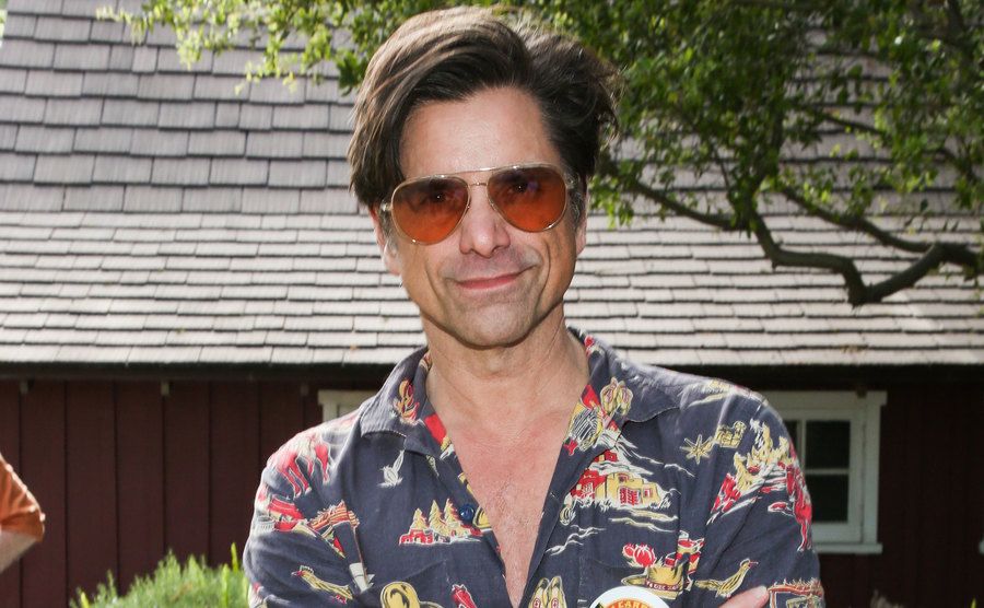 A portrait of Stamos during an event.