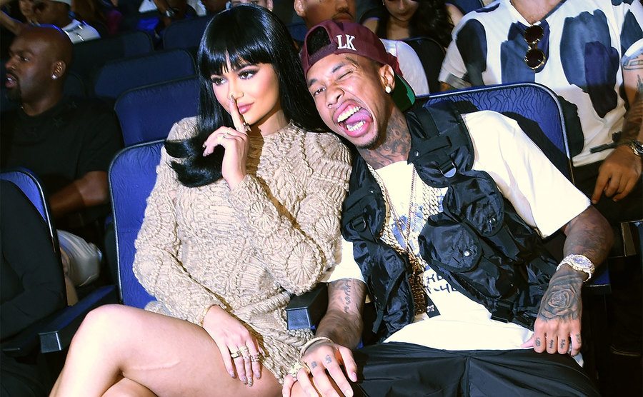 Kylie Jenner and Tyga attend the 2015 MTV Video Music Awards