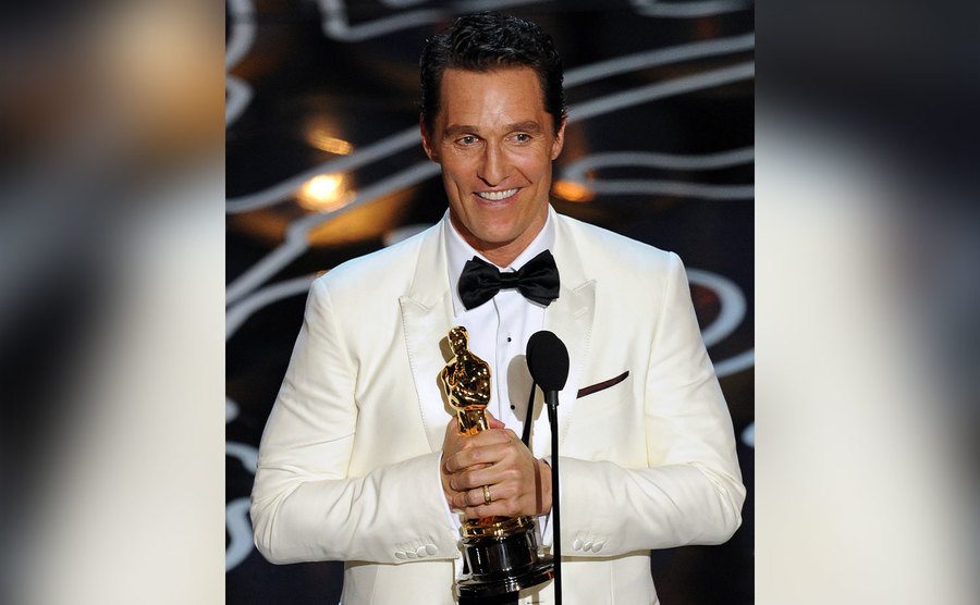 Matthew McConaughey accepts the Best Performance by an Actor in a Leading Role award. 