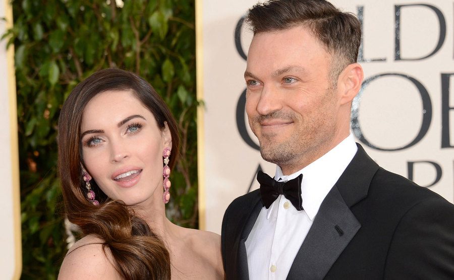 Megan Fox and Brian Austin Green arrive at the 70th Annual Golden Globe Awards