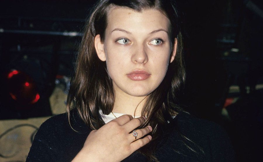 A picture of Jovovich in her teens.