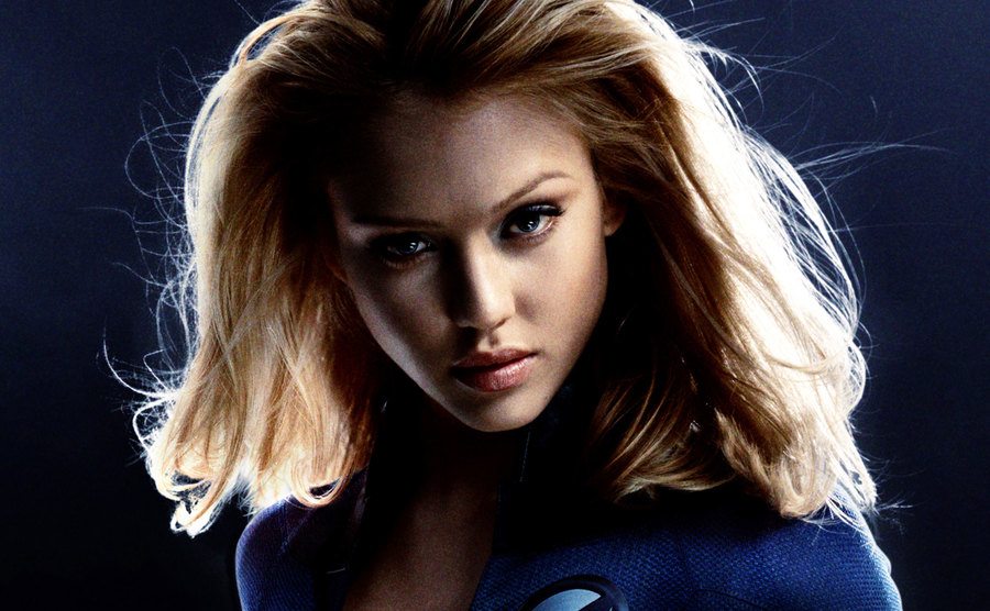 A promotional portrait of Jessica Alba in Fantastic Four.