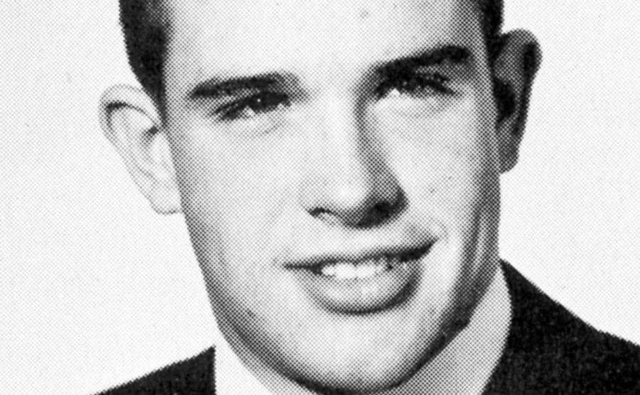 A high school portrait of Warren Beatty.