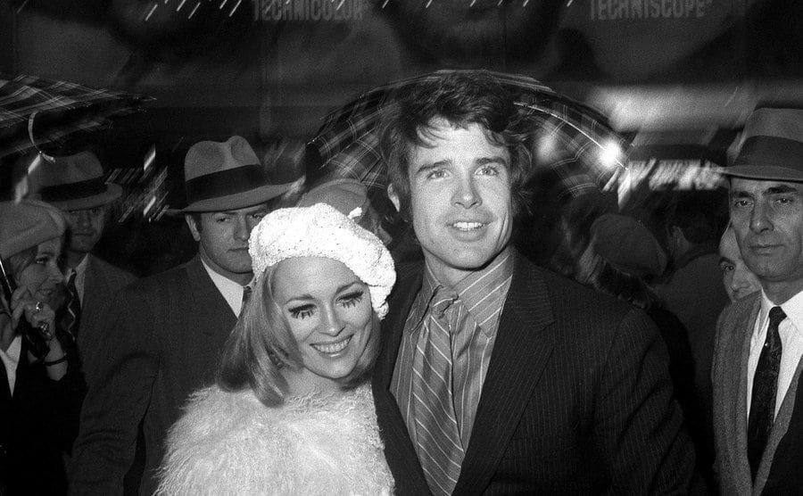 Faye Dunaway and Warren Beatty at the premiere of Bonnie and Clyde.