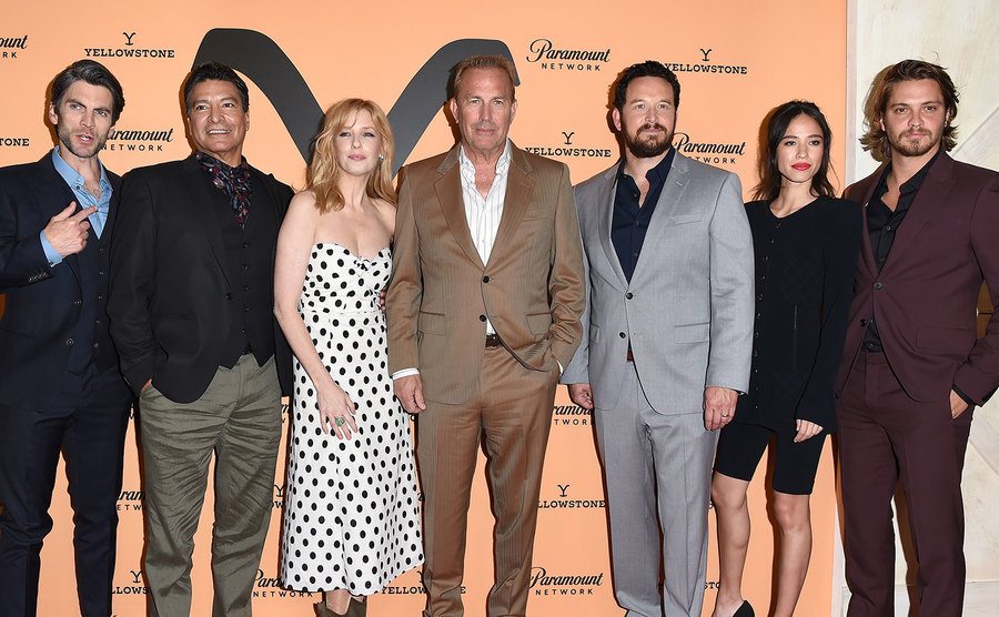 Bentley, Birmingham, Reilly, Costner, Hauser, Asbille and Grimes attend the premiere of 