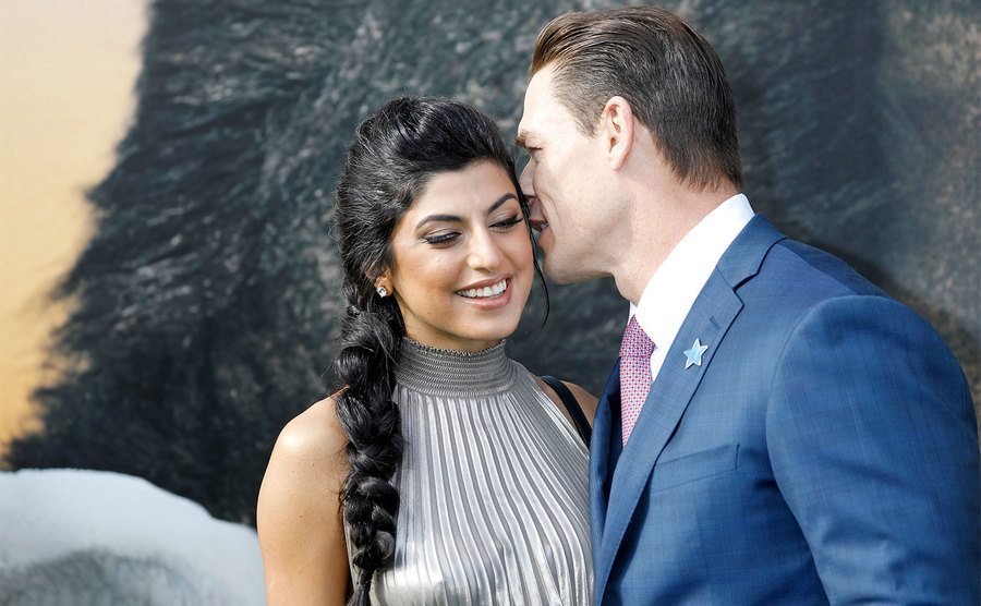 Shay Shariatzadeh and John Cena photographed at the Premiere of 'Dolittle'