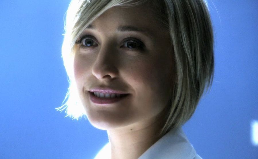 A still of Allison Mack in an episode from Smallville.