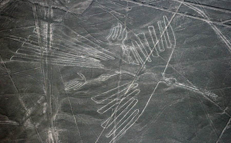 The Nazca Lines depicing a bird. 