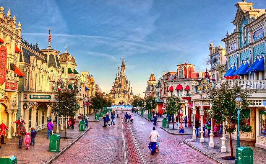 The view of Main Street USA. 