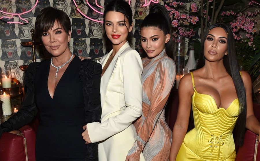 Kris, Kendall, Kylie, and Kim pose together. 