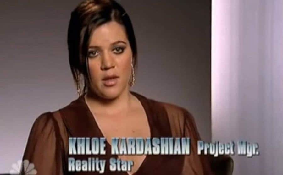 Khloe Kardashian in a still from Celebrity Apprentice. 